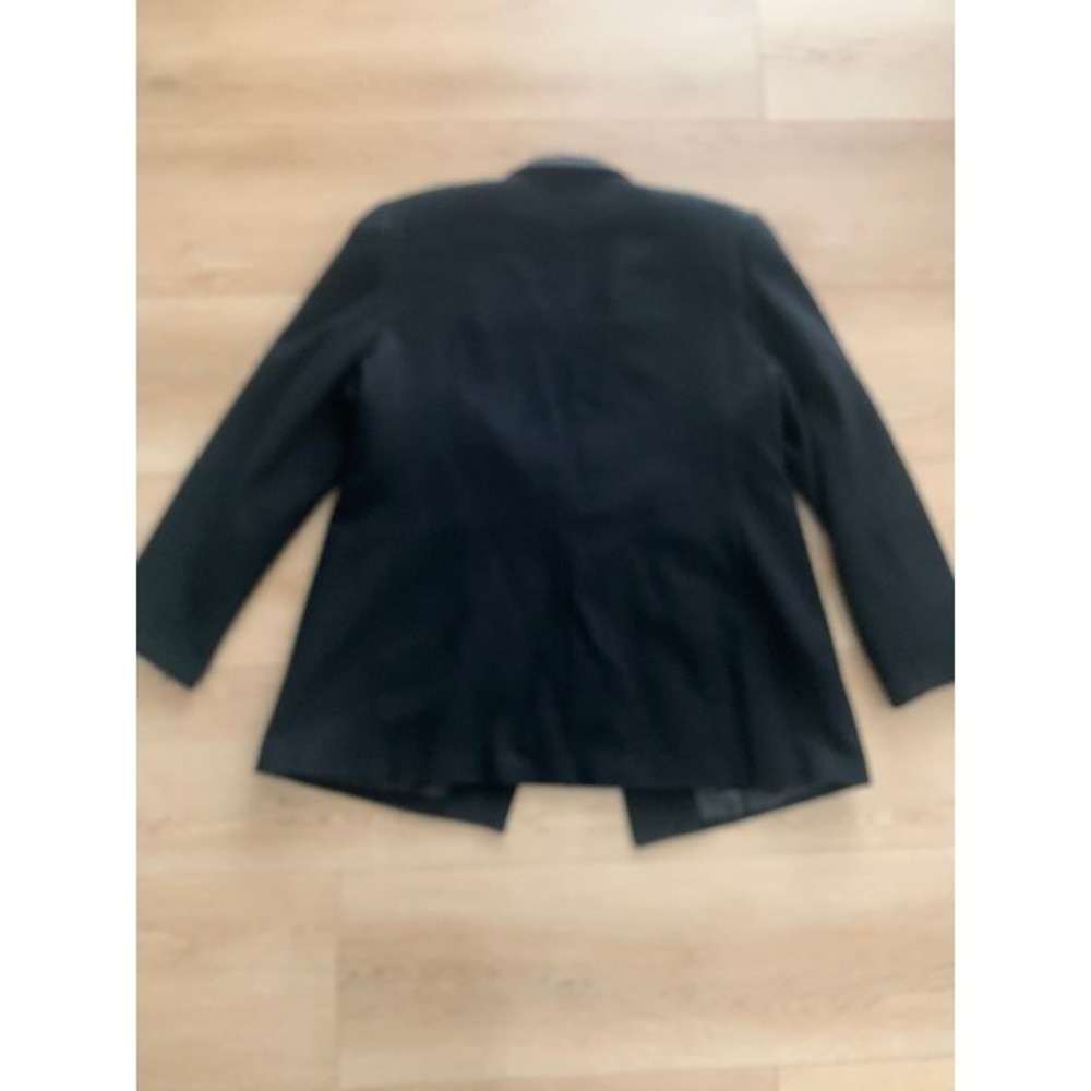 Norton McNaughton Black Wool Skirt Suit Vintage Blazer Set Size 14 16 Woolmark - Picture 3 of 12